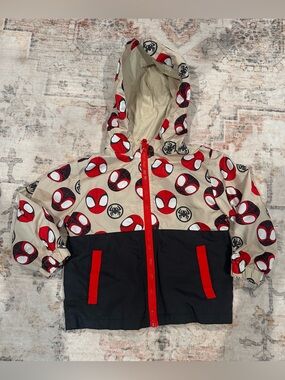 Marvel Kids Spidey print Hooded Raincoat